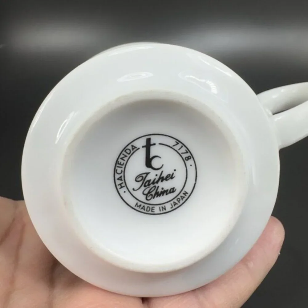 Taihei China Fine Bone China Porcelain Teacup‎ Saucer Set Cup Plate Hacienda VTG
